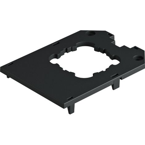 OBO Bettermann Placa de cubierta para UT34, 1 dispositivo de anillo de soporte 104x76x4 Poliamida negro grafito RAL 9011, 7408783