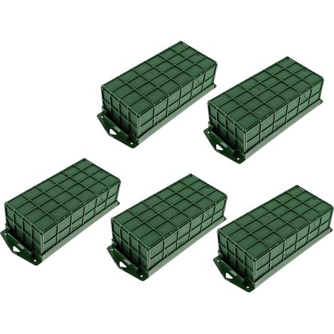 Healeved Lot de 5 supports à fleurs carrés en mousse florale , fabriqués plastique et , réutilisable (1/5)
