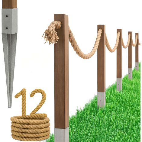 Cloture Bogateco Corde de Jute 12 m avec Kit de Montage Inclus (1/5)