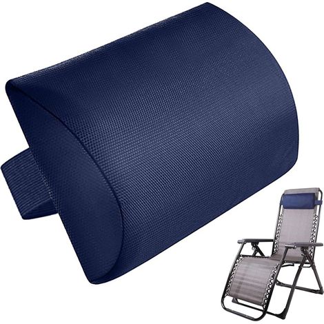 Cuscino morbido per sdraio, poggiatesta, cuscino per lettino prendisole, cuscino con elastico regolabile per giardino, picnic, spiaggia, 37 x 17 cm (1/3)