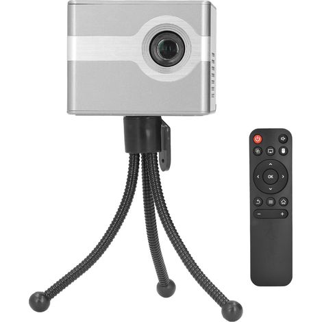 Mini projecteur C50 DLP HD multimédia portable pour home cinéma avec télécommande, compatible avec ordinateur portable et TV, prise secteur 100-240 V. (1/5)