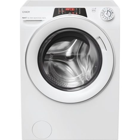 Candy – Lave-linge hublot 12 kg – Classe A – Vitesse d'essorage 1400 tr/min – Écran LED – Wi-Fi intégré – 16 programmes de lavage