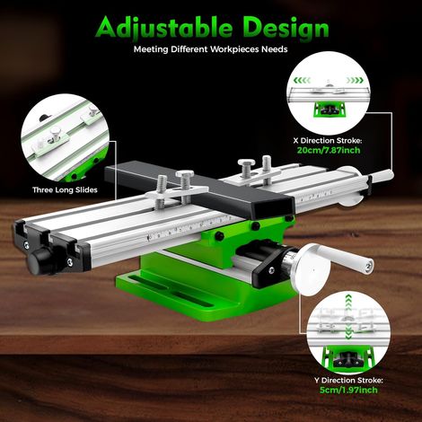 Kreuztisch Frästisch Koordinatentisch Fräsmaschine Multifunktions Arbeitstisch Kreuz X-Y Schiebe Mini Bench Bohrmaschine Schraubstock Tisch (1/5)