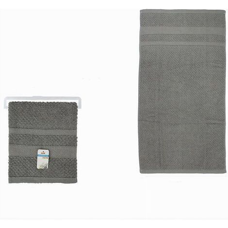 Cleafe - Asciugamano Da Bagno Telo In Cotone Morbida 70 X 140cm 410gr Colore Grigio 79501 - (1/2)