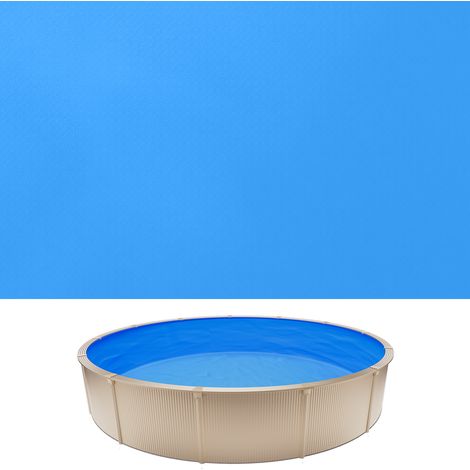 VEVOR Revestimiento para Piscina Redonda PVC, Liner para Piscinas Elevadas Redondas de Diámetro 350,5 cm, Altura de Pared 90 cm, Grosor 0,6 mm, Resistente al Desgarro, Sol y Frío para Jardín Exterior