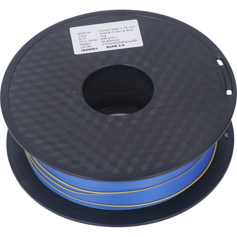 Filament pour imprimante 3D tricolore, filament PLA 1,75 mm, consommable d'impression pour la création de modèles réduits. (1/5)