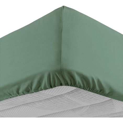 Drap Housse "Lina" 140x190cm Vert Cèdre