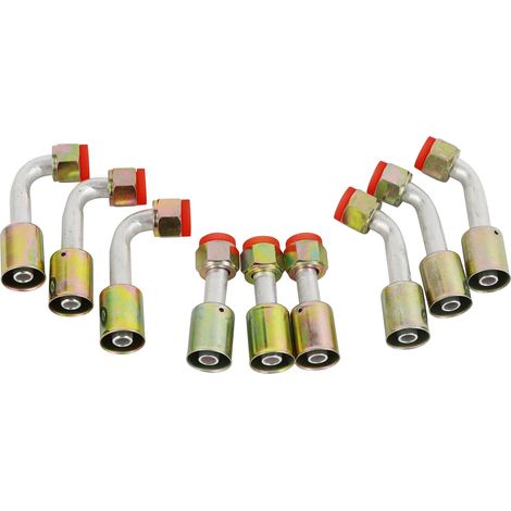 Climatisation Raccord Set Femelle Oring Beadlock 7/8-14UNF Y compris Droite 45 90 Degrés (1/5)