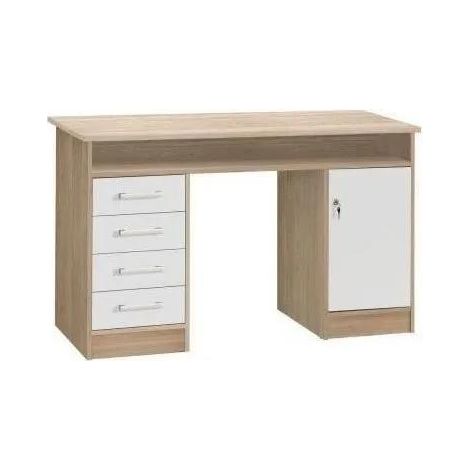 Finlandek ALICANTE Schreibtisch Eiche und Weiß 126 cm