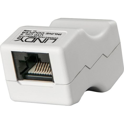 Câbles réseau et DAC LINDY RJ45 UTP Line Coupler Cat.6 Plastic Case unshielded