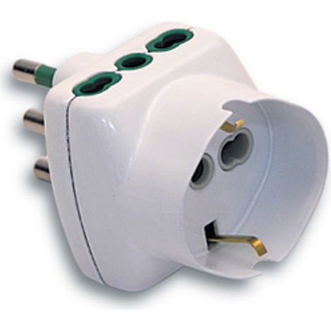 FME 87.240 BL ADATTATATORE 16A 2P+T 2 BIPAS SCHUKO- FANTON- 1,0 pz
