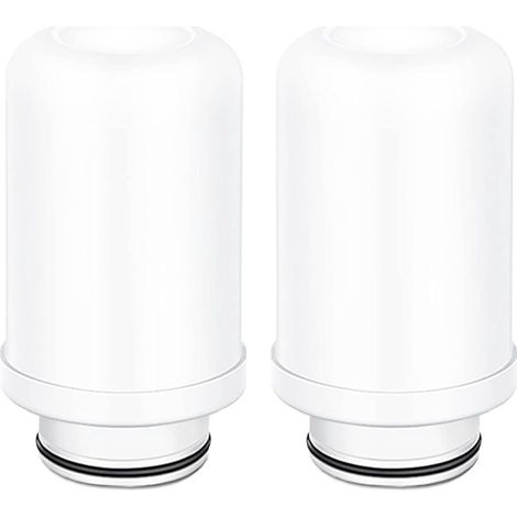 Lot de 2 cartouches filtrantes en céramique pour la filtration de l'eau du robinet, filtre à charbon actif (non compatible avec les autres marques) (1/5)