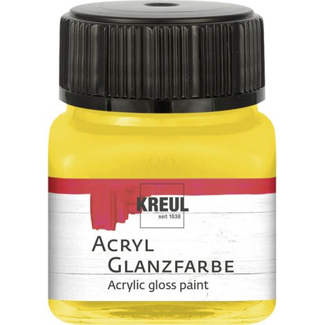 Kreul Acryl Glanzfarbe sonnengelb 20 ml Verzierfarbe