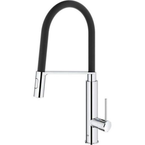 GROHE Mitigeur évier Concetto 31491000 - Bec orientable professionnel - Rotation 360° - Limiteur de température et de débit (1/4)