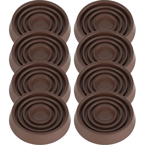 Cuscinetti antiscivolo per mobili, 3,8x3,8 cm – Cuscinetti in gomma antiscivolo, fermi per mobili, protezioni antiscivolo per pavimenti per letto, divano, tavolo e sedia (Marrone, set da 8) (1/5)