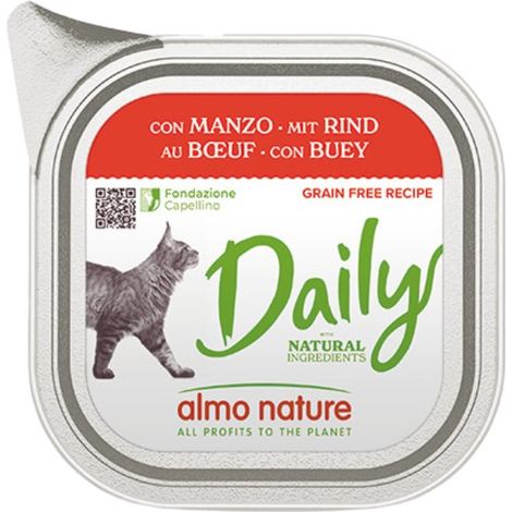 Almo Nature Täglich Katzenfutter 100 g - Rindfleisch 100 g