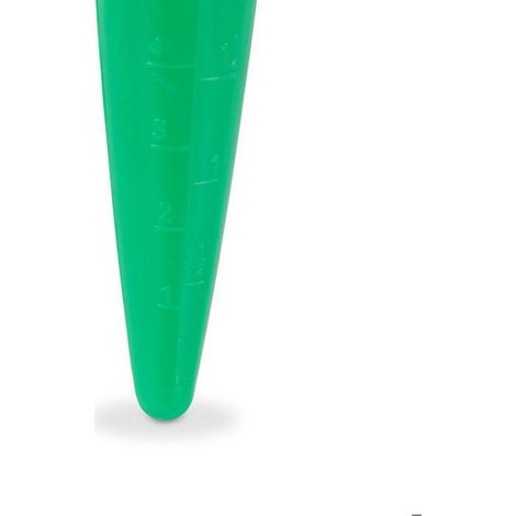 Relaxdays Plantoir en lot de 3, plastique, avec échelle, poignée en T pratique, outil jardin, canne à planter, vert (1/5)