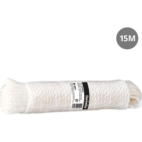 Cuerda cableada polietileno 15m blanca GSC 2702542 (1/2)