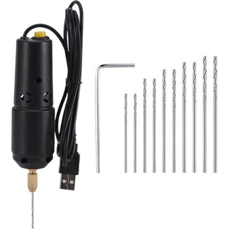 Mini Electric Drill - USB Powered - 11,000 RPM - 10mm Drilling Diameter (1/4)