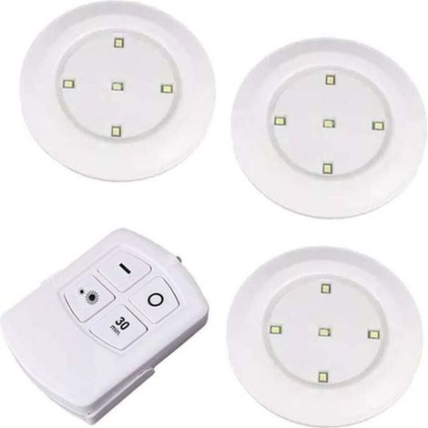 3PCS Car Ceiling Light,Self-Adhesive Battery-Powered 5LED Light Wireless Night Light LED Closet Light Super Bright (1/5)