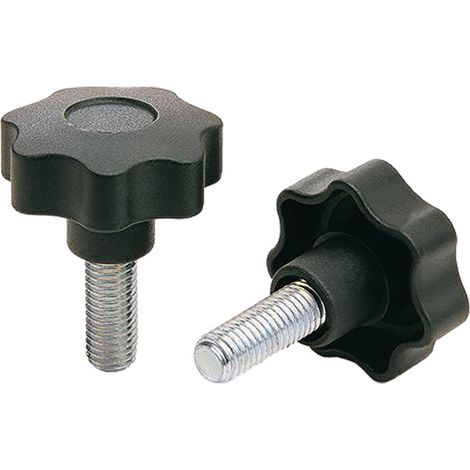 VOLANTINO CON PERNO FILETTATO M10 x 50 Ø mm 40