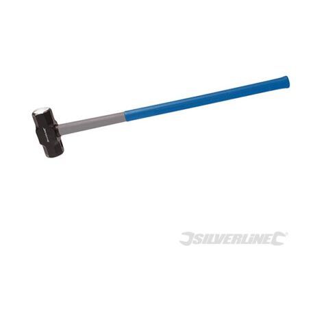 Silverline Sledge Hammer 10lb Fibreglass Handle Club Lump Rubber Grip 719767