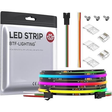 FCOB COB LED Strip WS2811 IC RGB 3M 630LEDs/m IP30 24V 10mm (1/5)