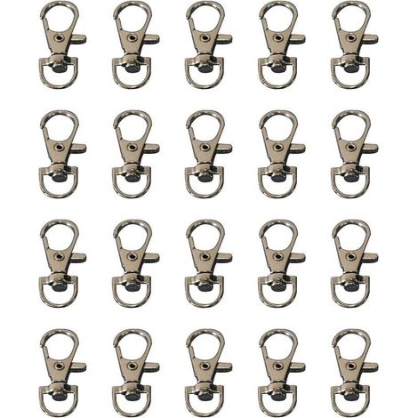 Lot de 20 crochets métalliques pour porte de cage à oiseaux de compagnie empêchant l'ouverture par griffe (1/3)