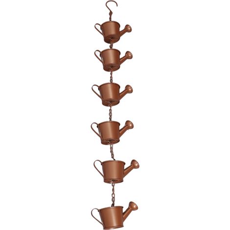 Chaîne de pluie bouilloire en métal stable et élégante, décoration artistique pour jardin, suspension extérieure (1/5)