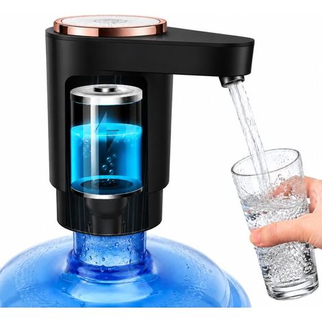 Pompe Distributeur Eau Électrique – Rechargeable – Noire – Pour Bonbonnes – Usage Maison/Camping (1/5)