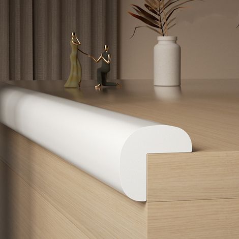 Table corner protector, with self-adhesive foam, 2 meters, white.,It is the ideal choice for you. (1/5)