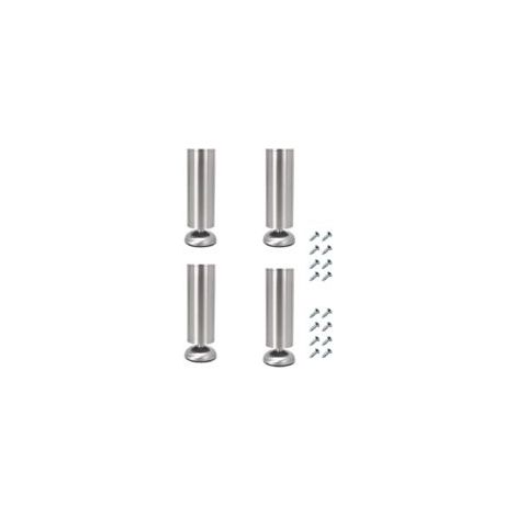 Litzee – Set di 4 gambe per mobili regolabili in acciaio inox 25 cm – Regolazione altezza 16 mm – Carico massimo 100 kg – Per divani e armadi - Crezuo