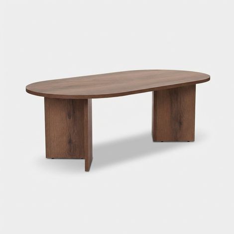 Moderner Couchtisch aus Melamin 119 x 60 cm Sable - Nußbaum dunkel