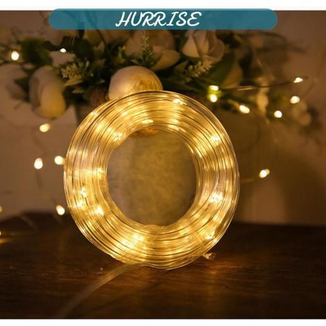 Guirlande Lumineuse Solaire - Tube LED Extérieur IP65 - Pour Jardin Balcon Paysage - 100 LED Multicolore - Avec Panneau Solaire et Piquets (1/5)