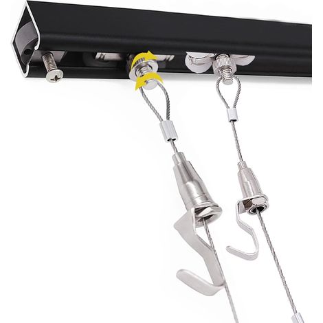 Kit de suspension plafond robuste pour galeries d'art - Câbles en (1/5)