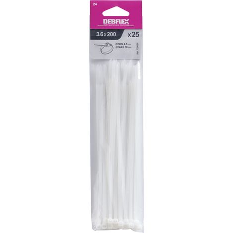 DEBFLEX - COLLIER AUTOBLOCANT 3.6X200 MM INCOLORE SACHET DE 25 - 709088