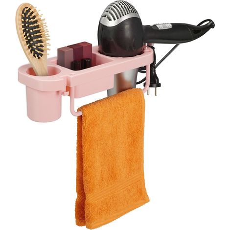 Soporte para secador de pelo para la pared