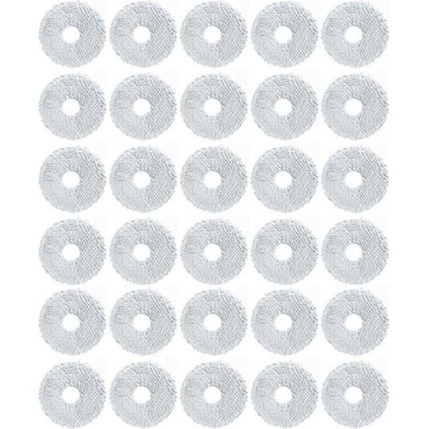 Serpillère Pour Robot Balai - Fibre Superfine - Compatible Avec Xiaomi Mijia S10 S10 Pro L10S Pro L20 Ultra X20 Pro X30 X30 Pro L30 Ultra - 30 Pièces (1/5)
