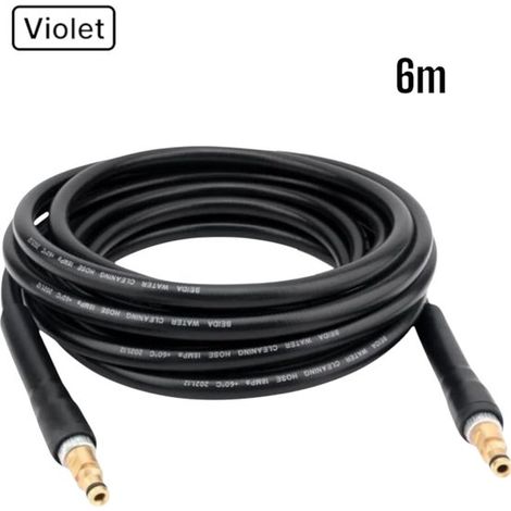 Tuyau haute pression 6 m compatible Kärcher K2-K7, avec raccords rapides et verrouillages (1/4)