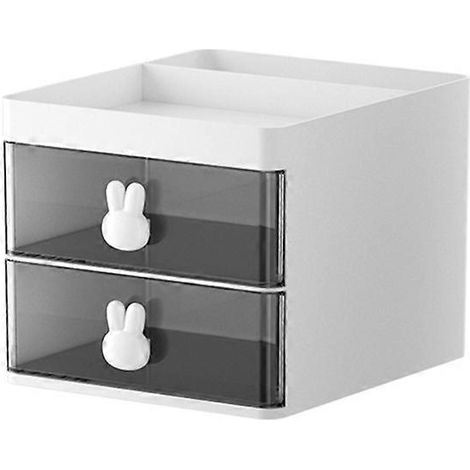 Boîte de rangement de bureau tubulaire transparente en forme de tiroir pour enfants et étudiants. (1/5)