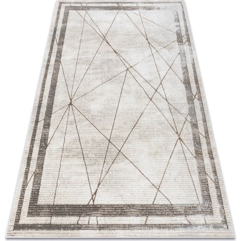 BLISS Z201Z128 carpet cream / beige - Frame, geometric, modern, structural beige 200x290 cm