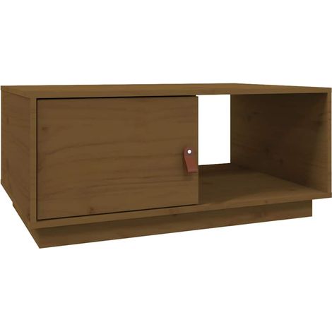Maison Exclusive - Mesa de centro madera maciza de pino marrón mi (1/5)