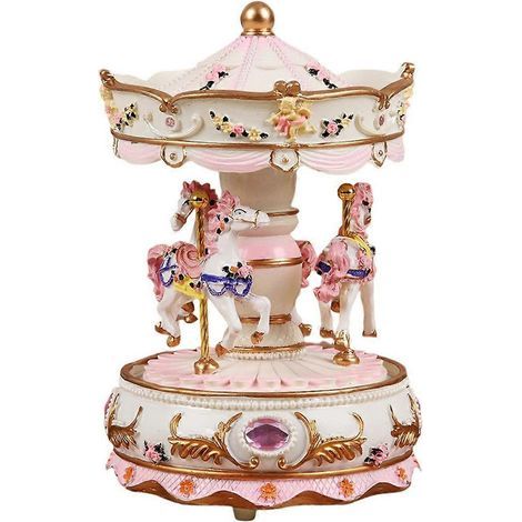 Boîte à musique carrousel, boîte à musique pour petite fille princesse, camarade de classe, cadeau d'anniversaire pour fille en forme de cœur