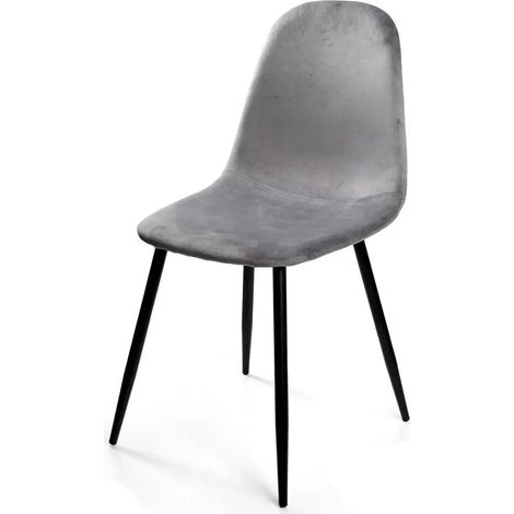Set 6 sedie imbottite grigie cm 42x39x85h