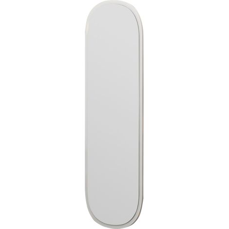 Fiesse Spiegel, Oval, Wandmontage, Rahmenfarbe Transparent, 40x120h cm Weiß