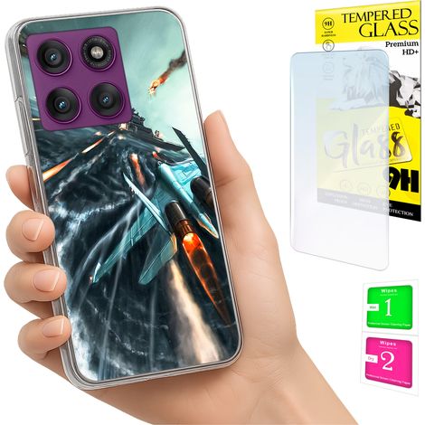Custodia per Motorola Edge 60 Pro, cover posteriore con foto e vetro 9H. (1/5)