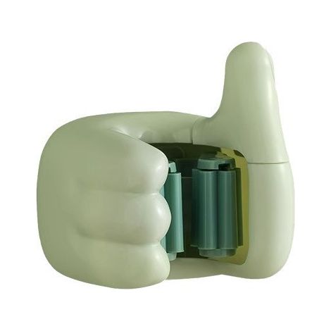 Grüner Moppclip 7,2 x 8 x 6 cm, 1 stanzfreier Mopphalter, Badezimmerhaken, starkes Artefakt, Wandaufbewahrung (1/5)
