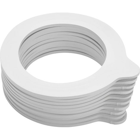 MÄSER Gothika 10 guarnizioni per barattoli di Conserve, Adatti per vasetti con Chiusura a Leva, di Dimensioni Standard, Senza plastificanti, caucciù, Bianco, 500 ml - 4,8 l, unità (1/5)