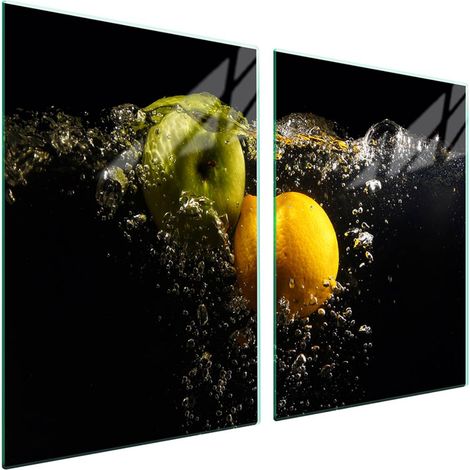 Plaque de protection en verre pour poêle 2x45x52 Fruits (1/5)