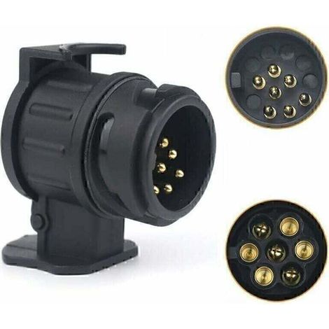 Adaptador de remolque GABRIELLE de 13 a 7 pines, conector de remolque de 13 pines y 7 pines para coche, caravana, portabicicletas